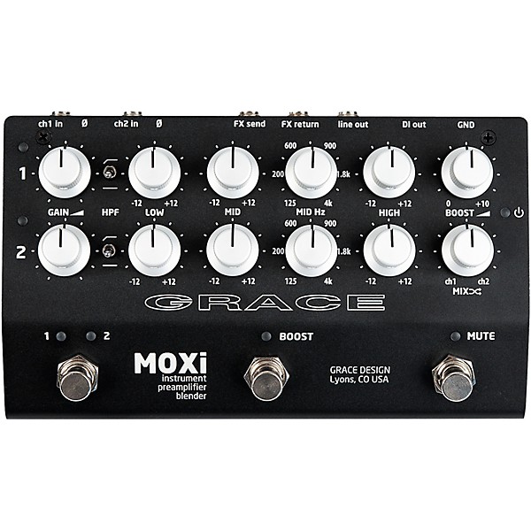 Grace Design MOXi 2-Channel Instrument Preamp/Blender Pedal Black