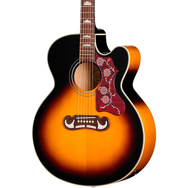 Epiphone J-200 Studio EC Acoustic-Electric Guitar - Vintage Sunburst