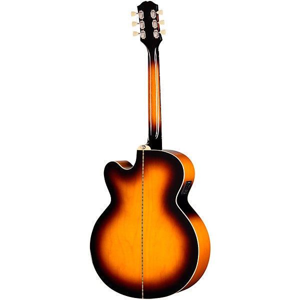 Epiphone J-200 Studio EC Acoustic-Electric Guitar - Vintage Sunburst