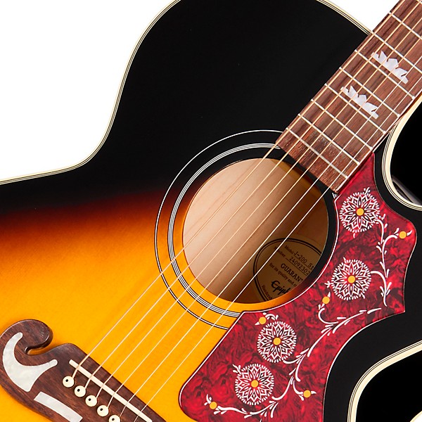 Epiphone J-200 Studio EC Acoustic-Electric Guitar - Vintage Sunburst