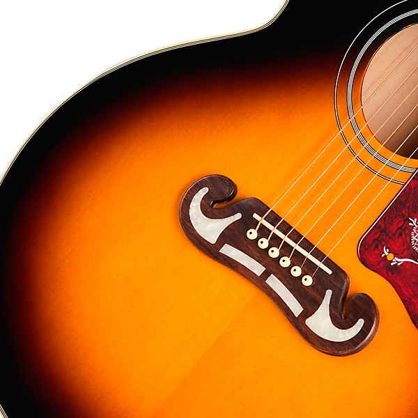 Epiphone J-200 Studio EC Acoustic-Electric Guitar - Vintage Sunburst