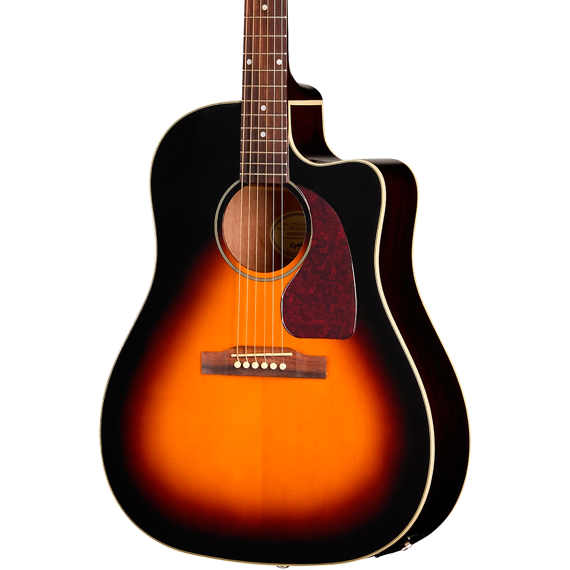 Epiphone J-45 Studio EC Acoustic-Electric Guitar Vintage Sunburst