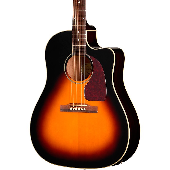 Epiphone J-45 Studio EC Acoustic-Electric Guitar Vintage Sunburst