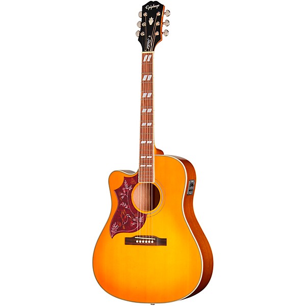 Epiphone Hummingbird Studio EC Left-Handed Acoustic-Electric Guitar - Heritage Cherry Sunburst