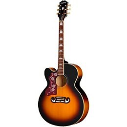 Epiphone J-200 Studio EC Left-Handed Acoustic-Electric Guitar - Vintage Sunburst