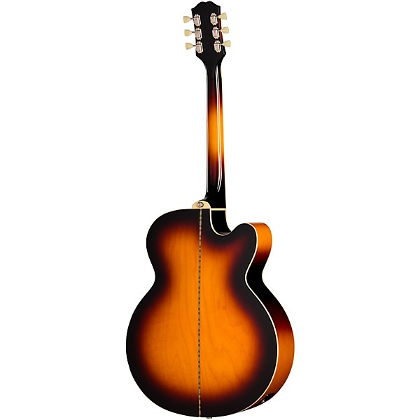 Epiphone J-200 Studio EC Left-Handed Acoustic-Electric Guitar - Vintage Sunburst