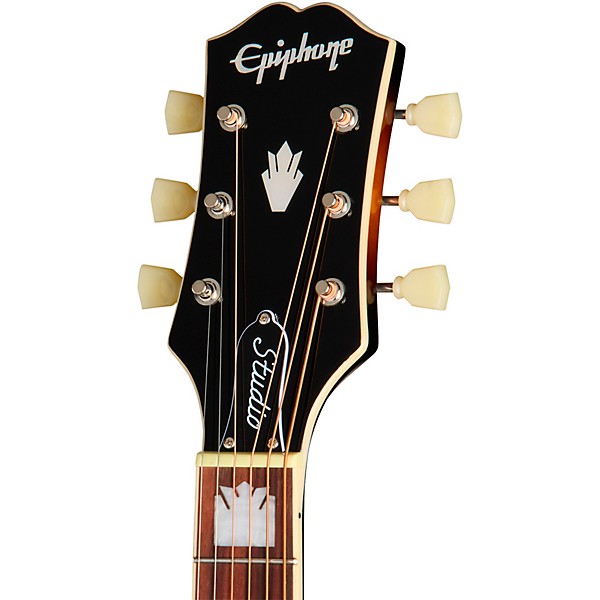 Epiphone J-200 Studio EC Left-Handed Acoustic-Electric Guitar - Vintage Sunburst
