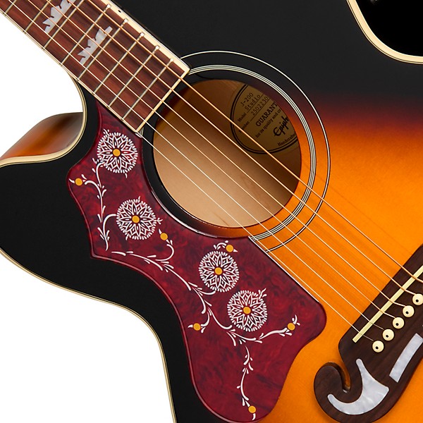 Epiphone J-200 Studio EC Left-Handed Acoustic-Electric Guitar - Vintage Sunburst