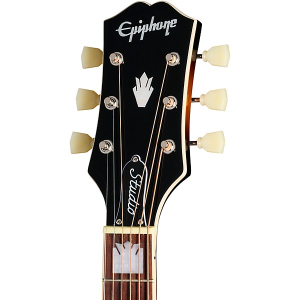 Epiphone J-200 Studio Left-Handed Acoustic-Electric Guitar - Vintage Sunburst