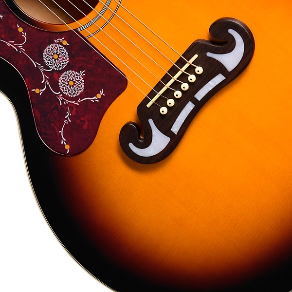Epiphone J-200 Studio Left-Handed Acoustic-Electric Guitar - Vintage Sunburst