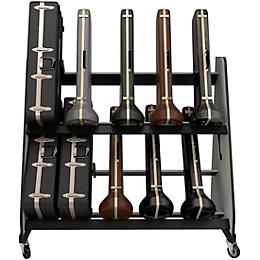 A&S Crafted Products The Band Room Trombone Case Storage Rack for Classrooms