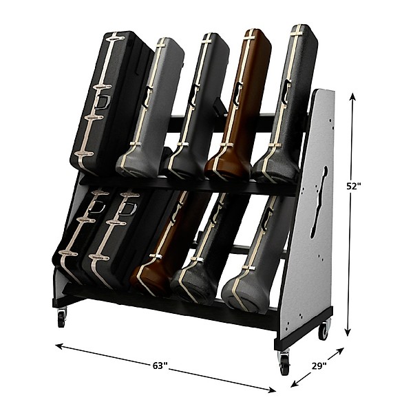 A&S Crafted Products The Band Room Trombone Case Storage Rack for Classrooms