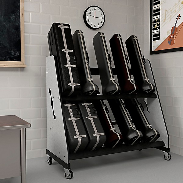 A&S Crafted Products The Band Room Trombone Case Storage Rack for Classrooms