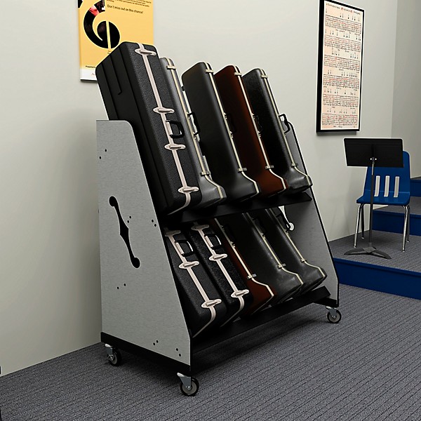 A&S Crafted Products The Band Room Trombone Case Storage Rack for Classrooms