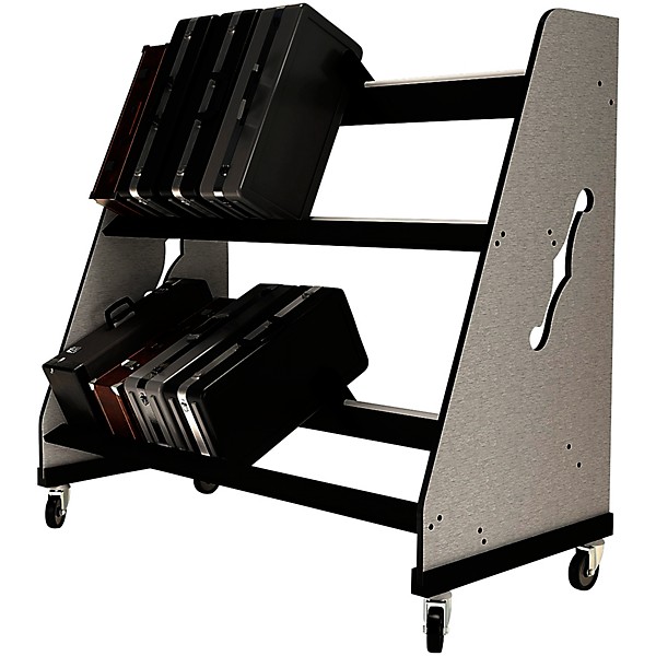 A&S Crafted Products The Band Room Trumpet Case Storage Rack for Classrooms