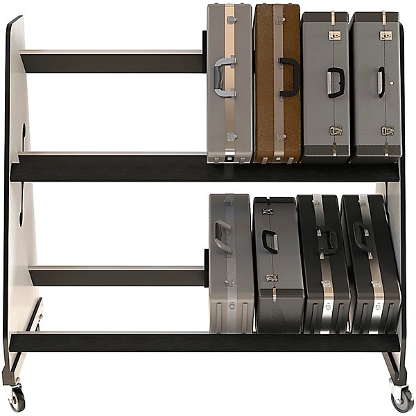 A&S Crafted Products The Band Room Trumpet Case Storage Rack for Classrooms