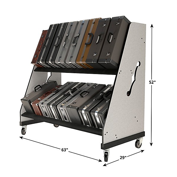 A&S Crafted Products The Band Room Trumpet Case Storage Rack for Classrooms