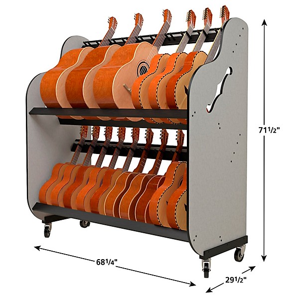 A&S Crafted Products The Band Room Mariachi Instrument Storage Rack for Classrooms