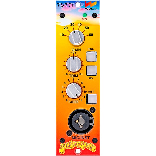Wolff Audio Tutti 500 Series Microphone & Instrument Preamp