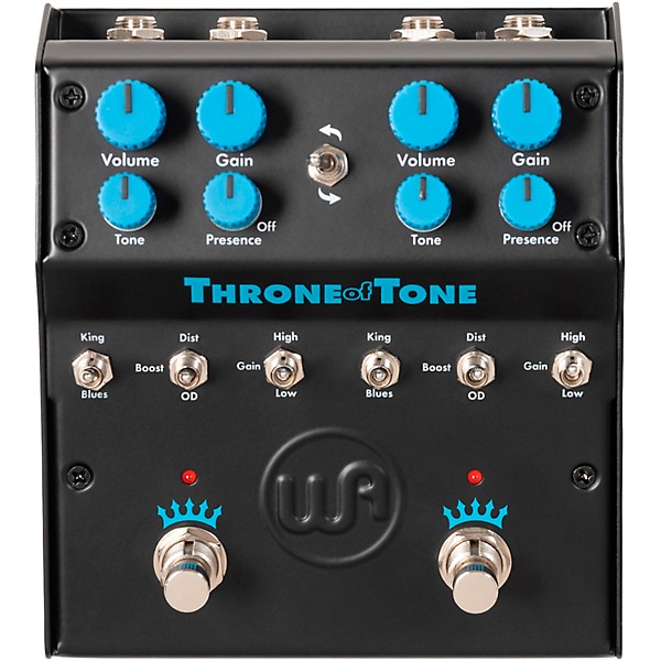 Warm Audio WA-TOT Throne Of Tone Dual-Sided British-Amp-Inspired Overdrive Effects Pedal Black and Blue