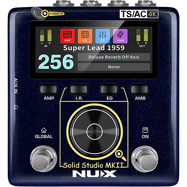 NUX Solid Studio MKII Preamp, Power Amp Simulator and IR Loader Pedal - Blue