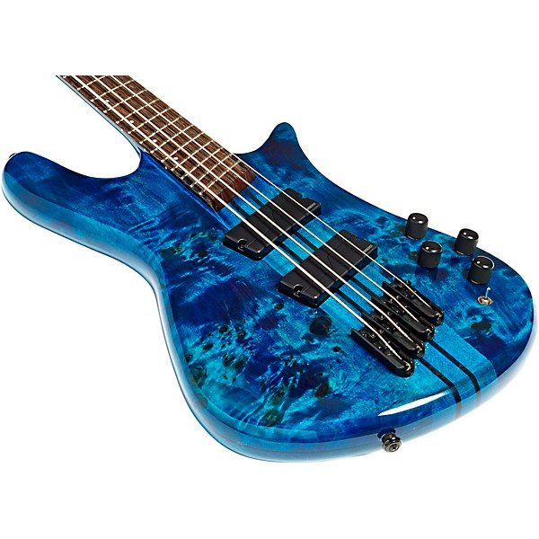 Spector NS Dimension 4 4-String Multi-Scale Electric Bass Guitar Black and Blue