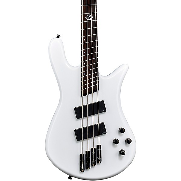 Spector NS Dimension HP 4 4-String Multi-Scale Electric Bass Guitar White Sparkle Gloss