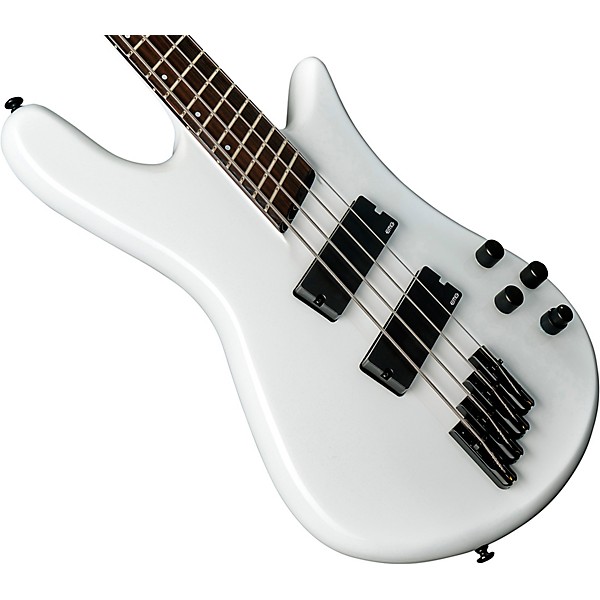 Spector NS Dimension HP 4 4-String Multi-Scale Electric Bass Guitar White Sparkle Gloss