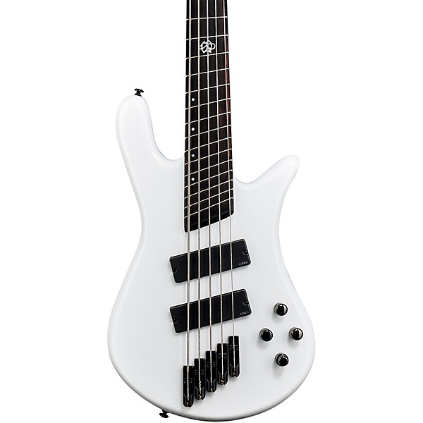 Spector NS Dimension HP 5 5-String Multi-Scale Electric Bass Guitar White Sparkle Gloss