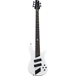 Spector NS Dimension HP 5 5-String Multi-Scale Electric Bass Guitar White Sparkle Gloss