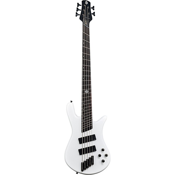 Spector NS Dimension HP 5 5-String Multi-Scale Electric Bass Guitar White Sparkle Gloss