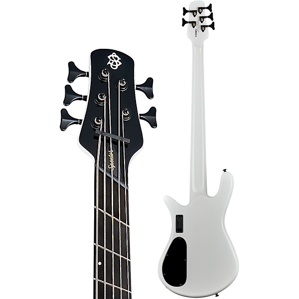 Spector NS Dimension HP 5 5-String Multi-Scale Electric Bass Guitar White Sparkle Gloss