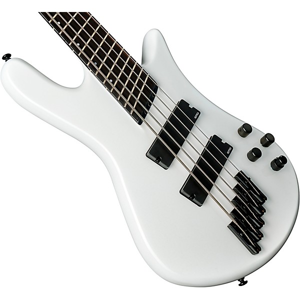 Spector NS Dimension HP 5 5-String Multi-Scale Electric Bass Guitar White Sparkle Gloss