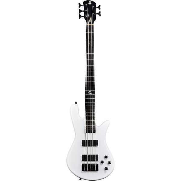 Spector NS Ethos 5 Five-String Electric Bass Guitar White Sparkle Gloss