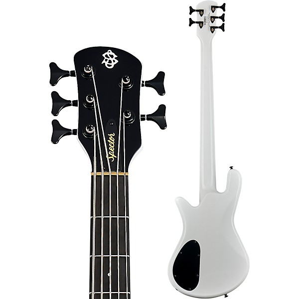 Spector NS Ethos 5 Five-String Electric Bass Guitar White Sparkle Gloss