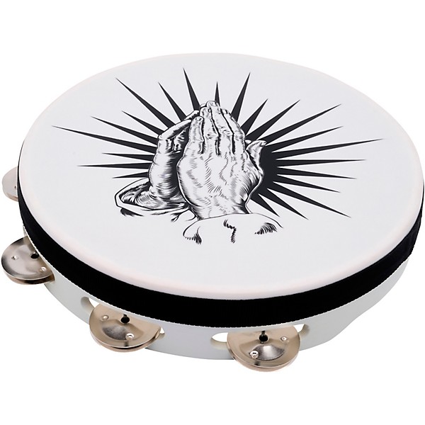 LP Praying Hands Tambourine 10 in. White