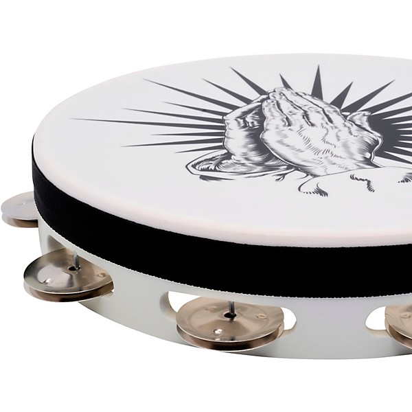 LP Praying Hands Tambourine 10 in. White