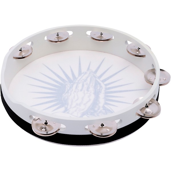 LP Praying Hands Tambourine 10 in. White