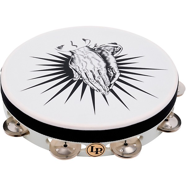 LP Praying Hands Tambourine 10 in. White