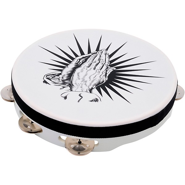 LP Praying Hands Tambourine 10 in. White