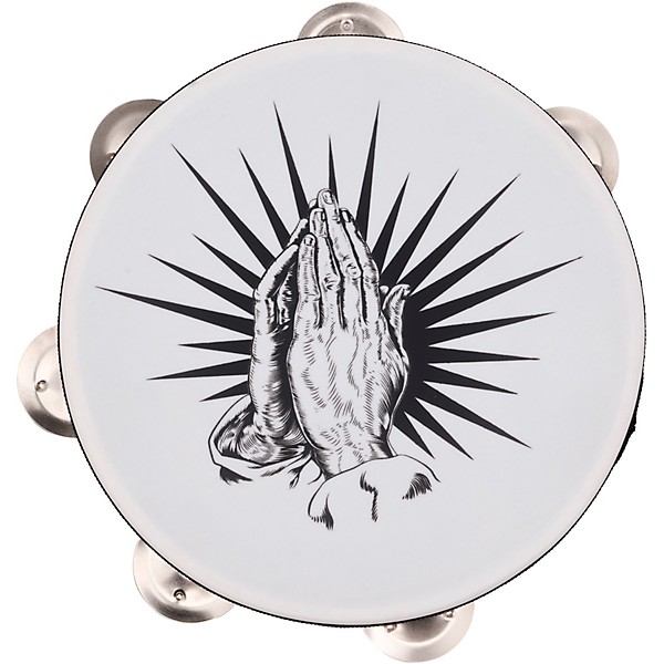 LP Praying Hands Tambourine 8 in. White