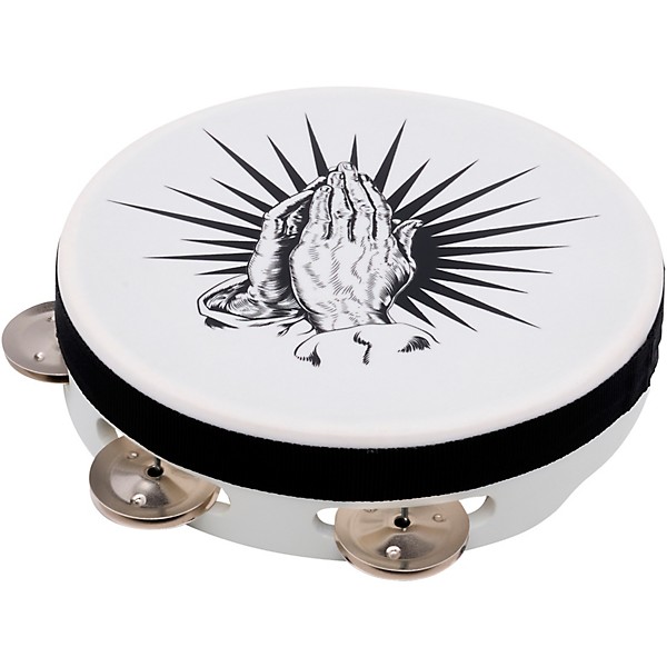 LP Praying Hands Tambourine 8 in. White