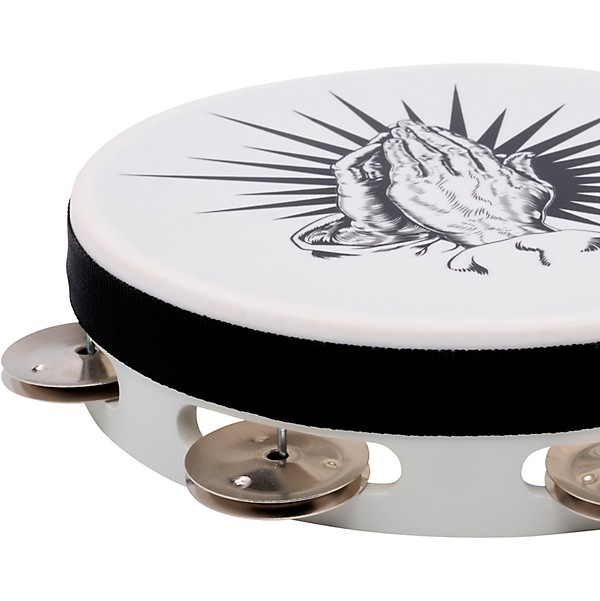LP Praying Hands Tambourine 8 in. White