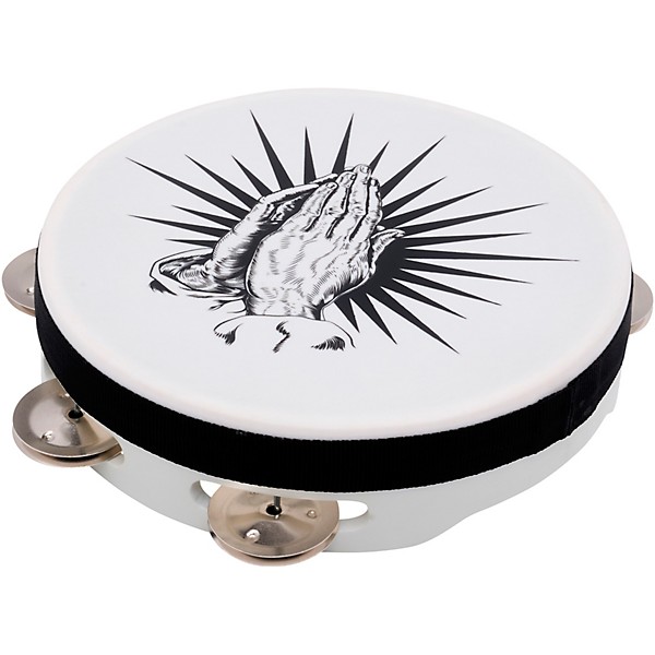 LP Praying Hands Tambourine 8 in. White