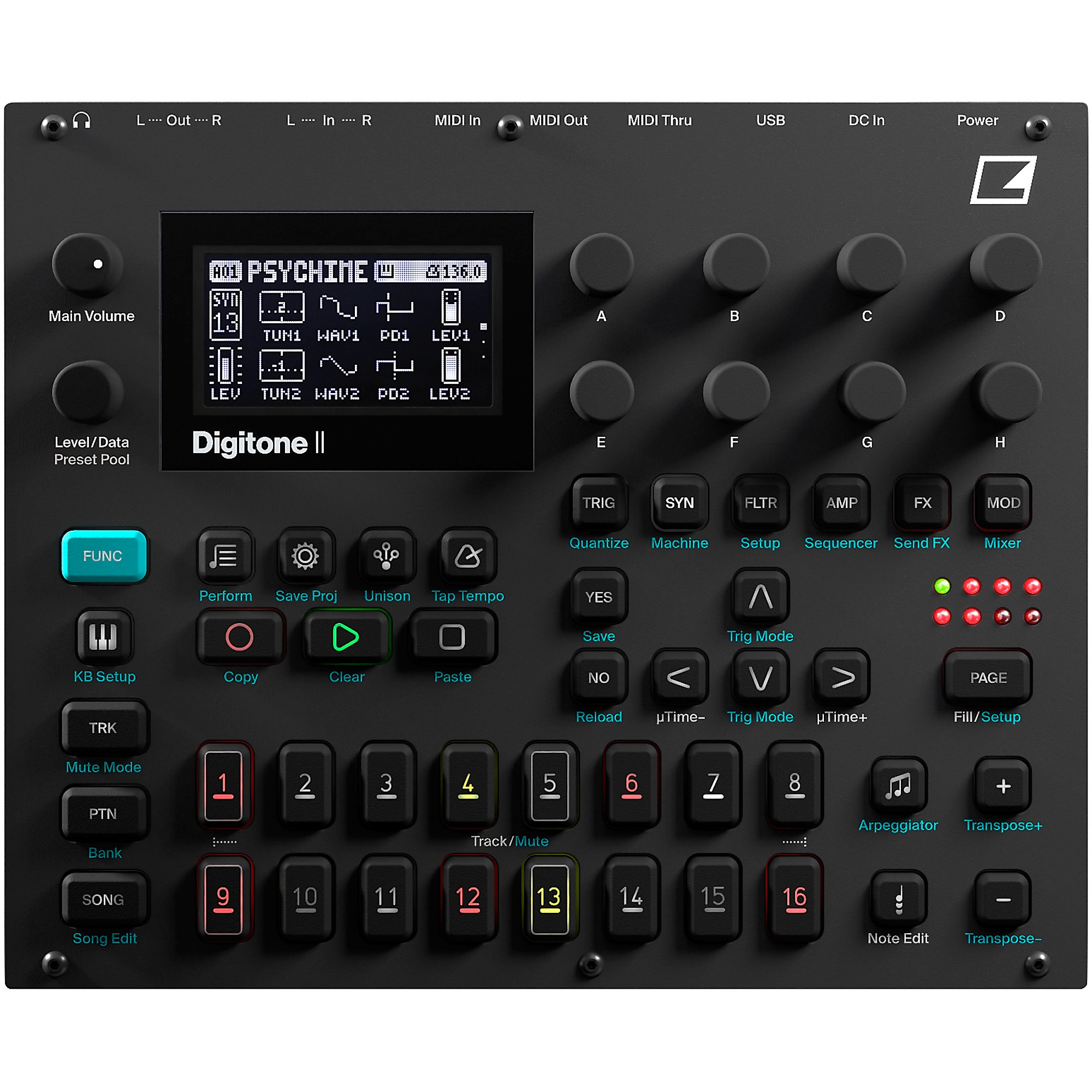 鍵盤楽器 elektron Digitone II Elektron Digitone II 16-track Polyphonic Digital Synthesizer