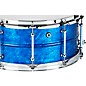 Pork Pie Seamless Aluminum Snare Drum - Blue Ice Alcohol Ink, 14 x 6.5 in.