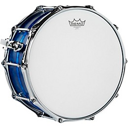 Pork Pie Seamless Aluminum Snare Drum - Blue Ice Alcohol Ink, 14 x 6.5 in.