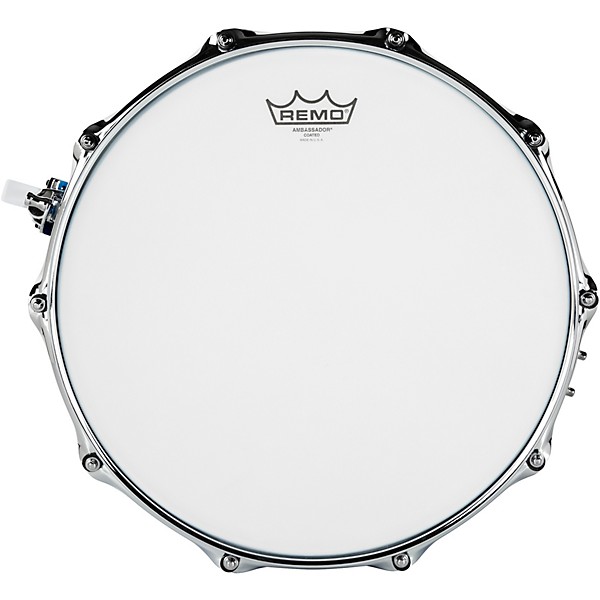 Pork Pie Seamless Aluminum Snare Drum - Blue Ice Alcohol Ink, 14 x 6.5 in.