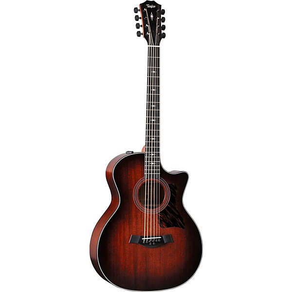 Taylor 324ce Baritone-8 Limited-Edition 8-String Grand Auditorium Acoustic-Electric Guitar Shaded Edge Burst