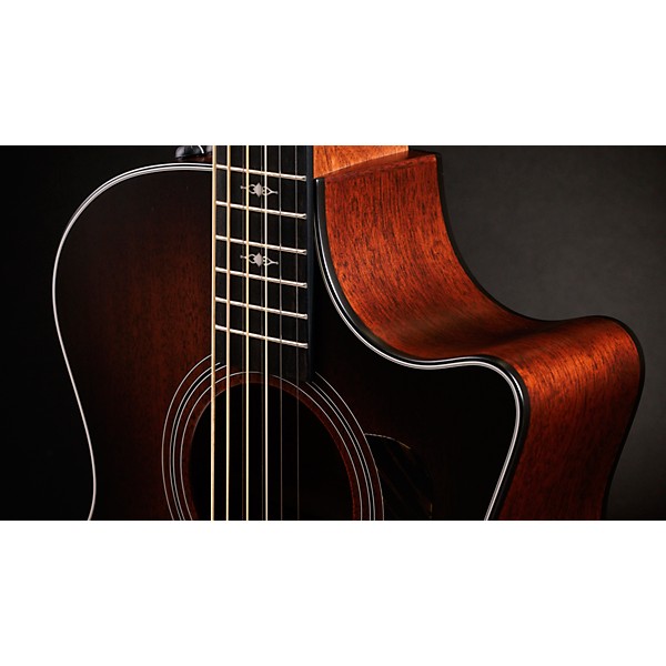 Taylor 324ce Baritone-8 Limited-Edition 8-String Grand Auditorium Acoustic-Electric Guitar Shaded Edge Burst